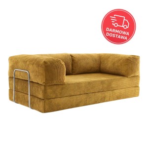 Sofa 2-osobowa NESTI Żółty Sztruks
