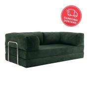 Sofa 2-osobowa NESTI Butelkowa Zieleń Sztruks