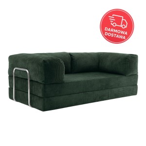 Sofa 2-osobowa NESTI Butelkowa Zieleń Sztruks