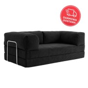 Sofa 2-osobowa NESTI Czarny Sztruks