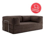 Sofa 2-osobowa NESTI Brązowy Sztruks