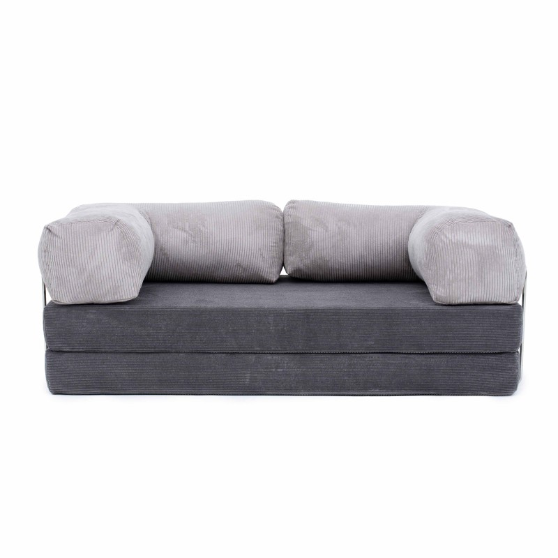 Sofa 2-osobowa NESTI Twins color - Ciemnoszary i Jasnoszary Sztruks