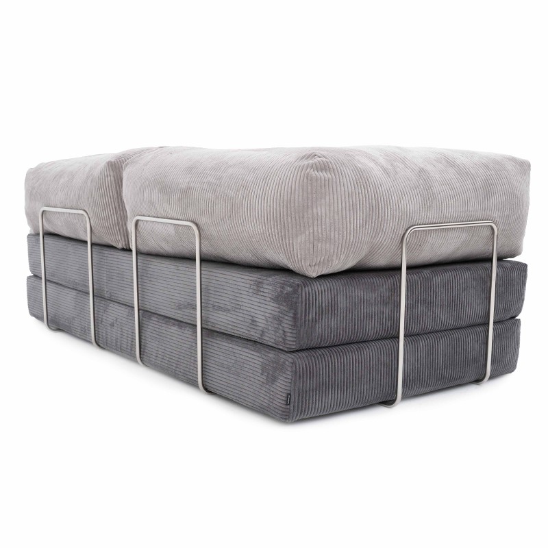 Sofa 2-osobowa NESTI Twins color - Ciemnoszary i Jasnoszary Sztruks