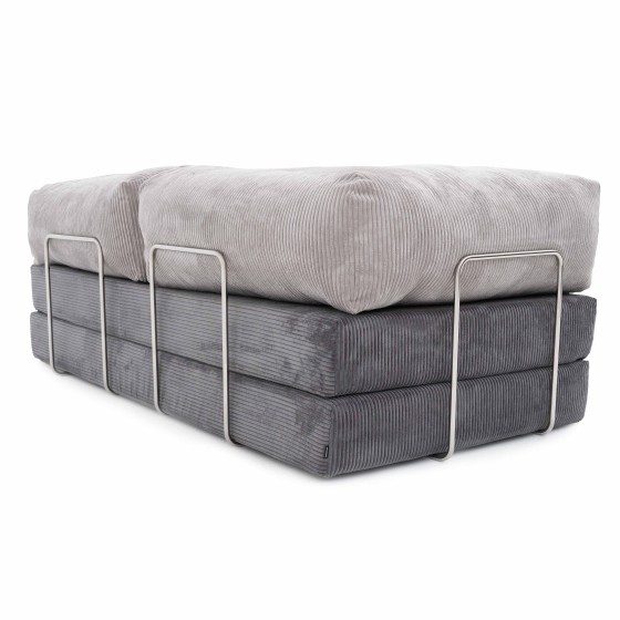 Sofa 2-osobowa NESTI Twins color - Ciemnoszary i Jasnoszary Sztruks