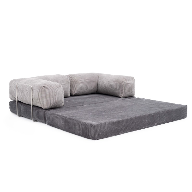 Sofa 2-osobowa NESTI Twins color - Ciemnoszary i Jasnoszary Sztruks