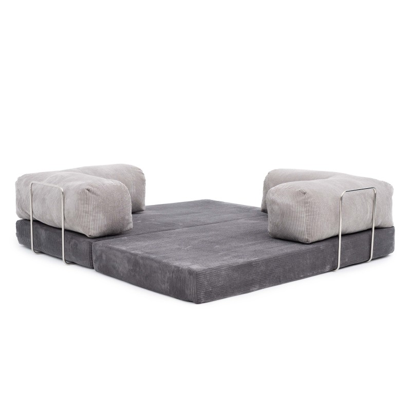 Sofa 2-osobowa NESTI Twins color - Ciemnoszary i Jasnoszary Sztruks