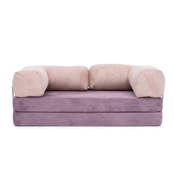 Sofa 2-osobowa NESTI Twins color - Fioletowy Sztruks