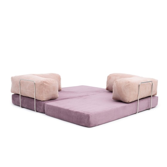 Sofa 2-osobowa NESTI Twins color - Fioletowy Sztruks