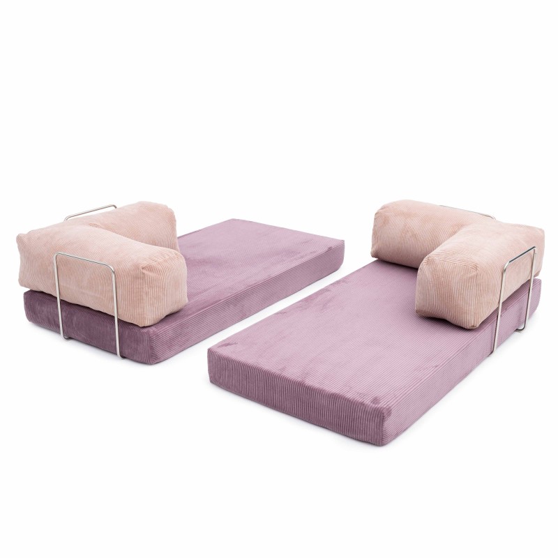 Sofa 2-osobowa NESTI Twins color - Fioletowy Sztruks
