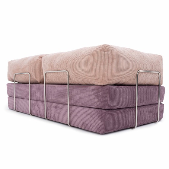 Sofa 2-osobowa NESTI Twins color - Fioletowy Sztruks