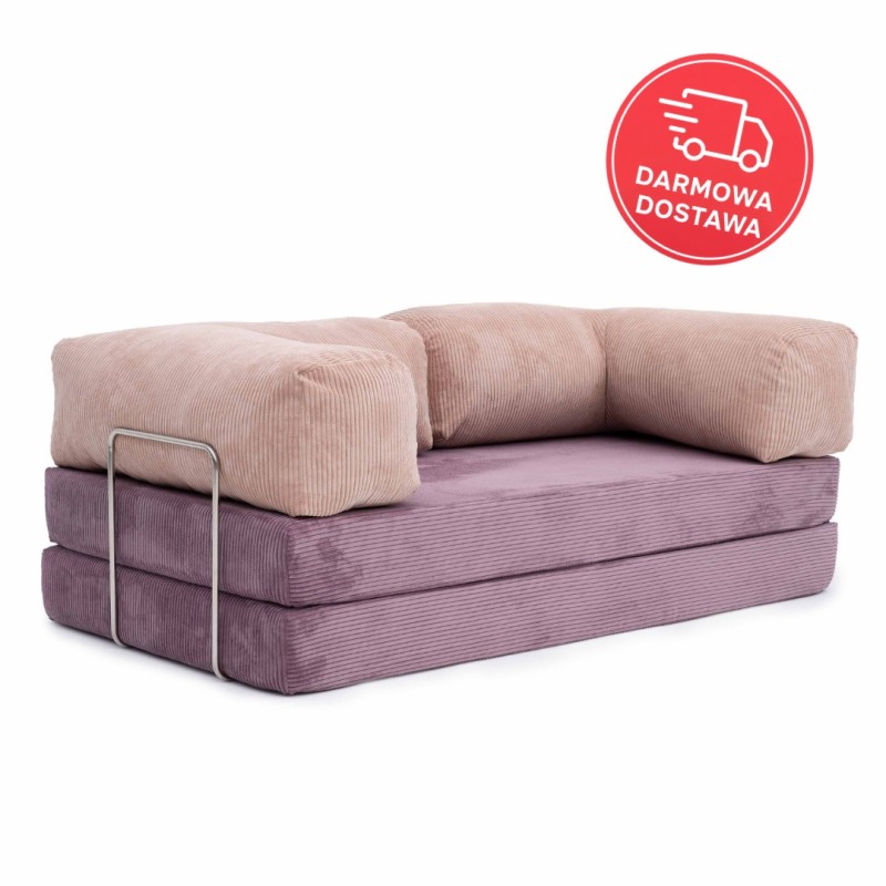 Sofa 2-osobowa NESTI Twins color - Fioletowy Sztruks