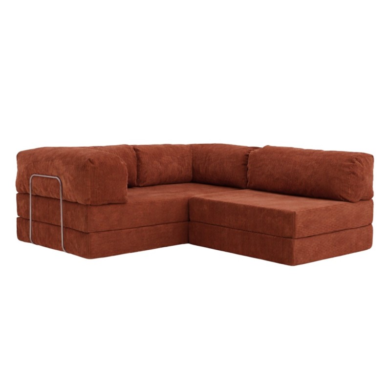Narożnik 3-osobowy Ceglasty NESTI MINI | Domyou