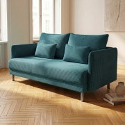 Sofa 3-osobowa z Pojemnikiem Turkusowy Sztruks COZY Sofotapczan
