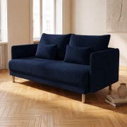 Sofa 3-osobowa 100x200 z Pojemnikiem Granatowy Sztruks COZY Sofotapczan