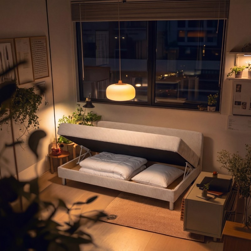 Sofa 3-osobowa z Pojemnikiem Sztruks COZY slim Sofotapczan - konfigurator