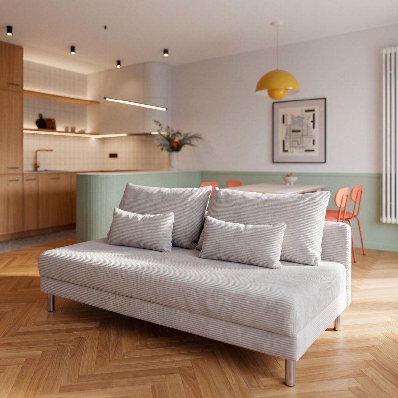 Sofa 3-osobowa z Pojemnikiem Sztruks COZY slim Sofotapczan - konfigurator