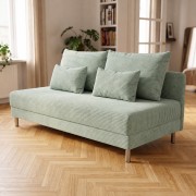 Sofa 3-osobowa z Pojemnikiem Miętowy Sztruks COZY slim Sofotapczan