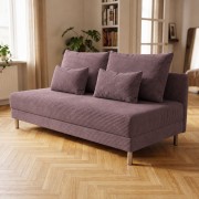 Sofa 3-osobowa z Pojemnikiem Fioletowy Sztruks COZY slim Sofotapczan