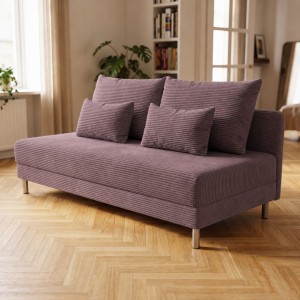 Sofa 3-osobowa z Pojemnikiem Fioletowy Sztruks COZY slim Sofotapczan