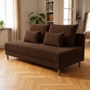Sofa 3-osobowa z Pojemnikiem Brązowy Sztruks COZY slim Sofotapczan