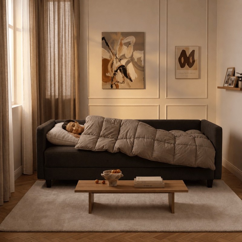 Sofa 3-osobowa z Pojemnikiem LUMI Ciemnoszary Sofotapczan