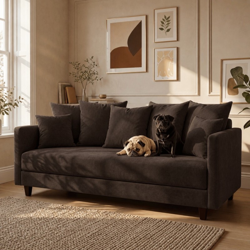 Sofa 3-osobowa z Pojemnikiem LUMI Ciemnoszary Sofotapczan