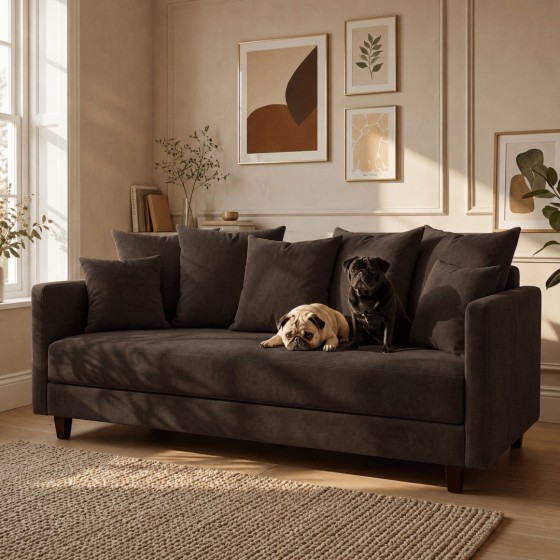 Sofa 3-osobowa z Pojemnikiem LUMI Ciemnoszary Sofotapczan