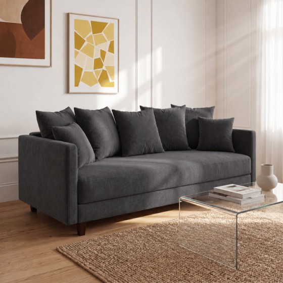 Sofa 3-osobowa z Pojemnikiem LUMI Ciemnoszary Sofotapczan