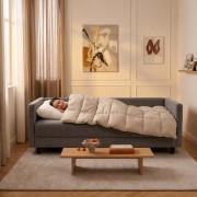 Sofa 3-osobowa z Pojemnikiem LUMI Ciemnoszary Sofotapczan