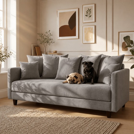 Sofa 3-osobowa z Pojemnikiem LUMI Szary Sofotapczan