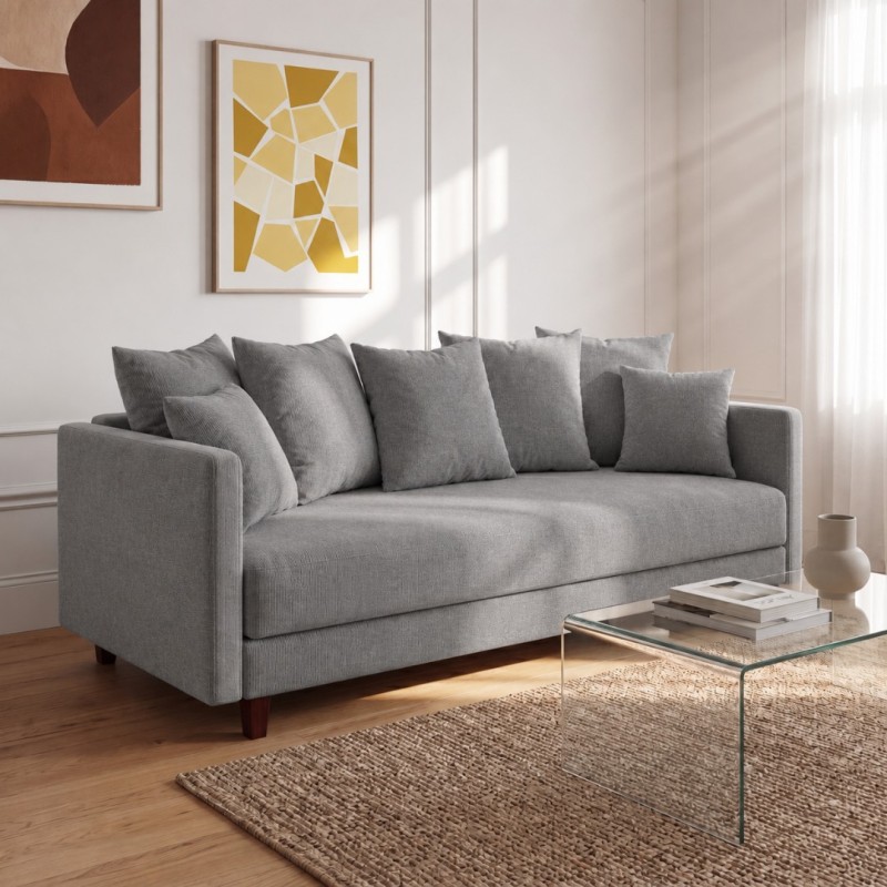 Sofa 3-osobowa z Pojemnikiem LUMI Szary Sofotapczan
