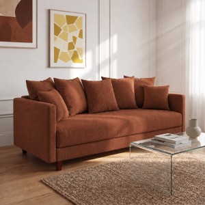 Sofa 3-osobowa z Pojemnikiem LUMI Ceglasty Sofotapczan