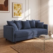 Sofa 3-osobowa z Pojemnikiem LUMI Granatowy Sofotapczan