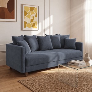 Sofa 3-osobowa z Pojemnikiem LUMI Granatowy Sofotapczan