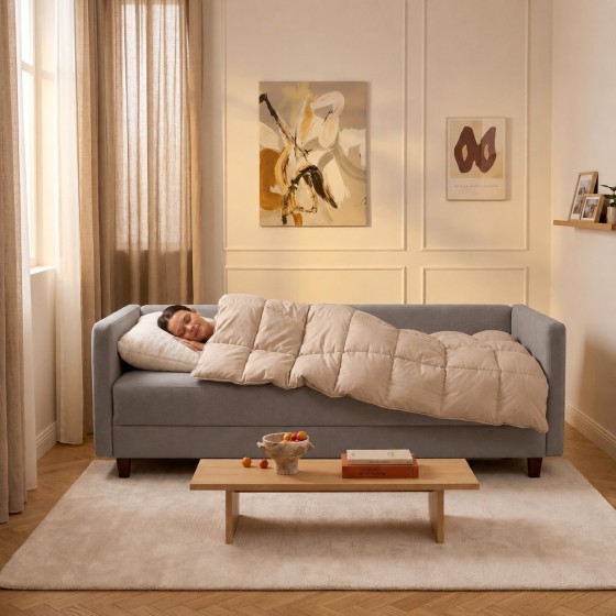 Sofa 3-osobowa z Pojemnikiem LUMI Szary Sofotapczan