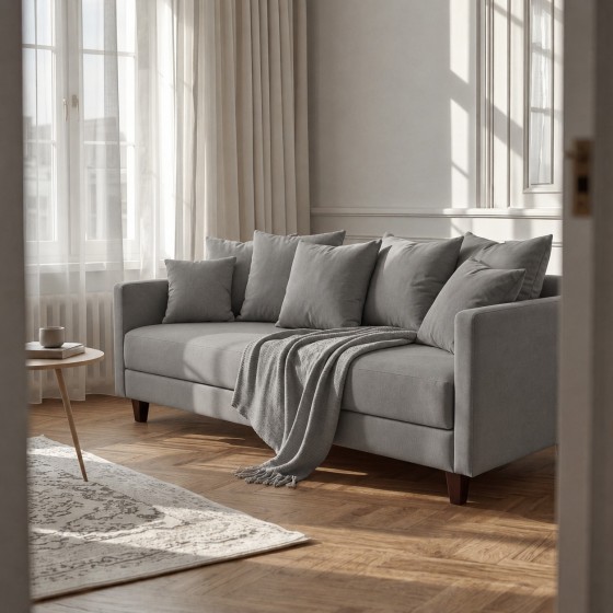 Sofa 3-osobowa z Pojemnikiem LUMI Szary Sofotapczan