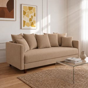 Sofa 3-osobowa z Pojemnikiem LUMI Ciemny Beż Sofotapczan