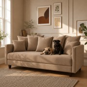 Sofa 3-osobowa z Pojemnikiem LUMI Ciemny Beż Sofotapczan