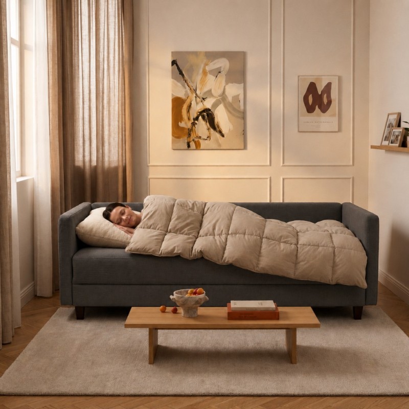 Sofa 3-osobowa z Pojemnikiem LUMI Ciemnoszary Sofotapczan