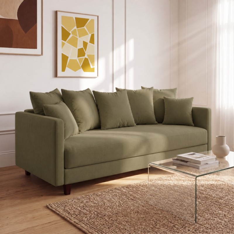 Sofa 3-osobowa z Pojemnikiem LUMI Zielony Sofotapczan