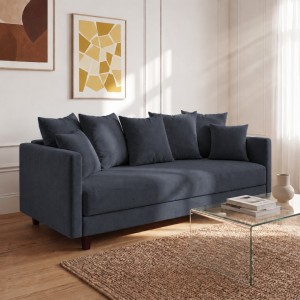 Sofa 3-osobowa z Pojemnikiem LUMI Granatowy Sofotapczan