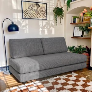 Kanapa z Funkcją Spania Lupo 90x200 Jasnoszary Sofotapczan