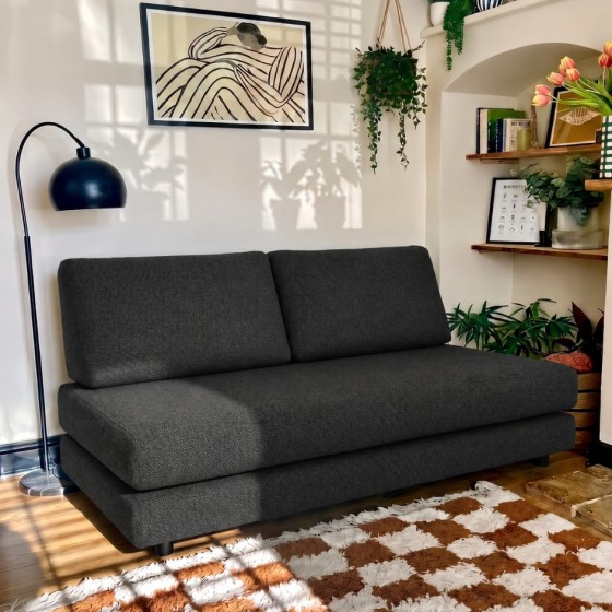 Kanapa z Funkcją Spania Lupo 90x200 Czarny Sofotapczan