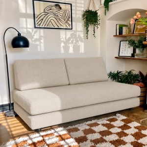 Kanapa z Funkcją Spania Lupo 90x200 Beżowy Sofotapczan