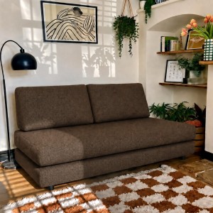 Kanapa z Funkcją Spania Lupo 90x200 Brązowy Sofotapczan
