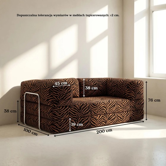Sofa 2-osobowa NESTI - Zebra konfigurator