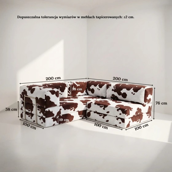 Narożnik 3-osobowy NESTI MINI - Moo konfigurator