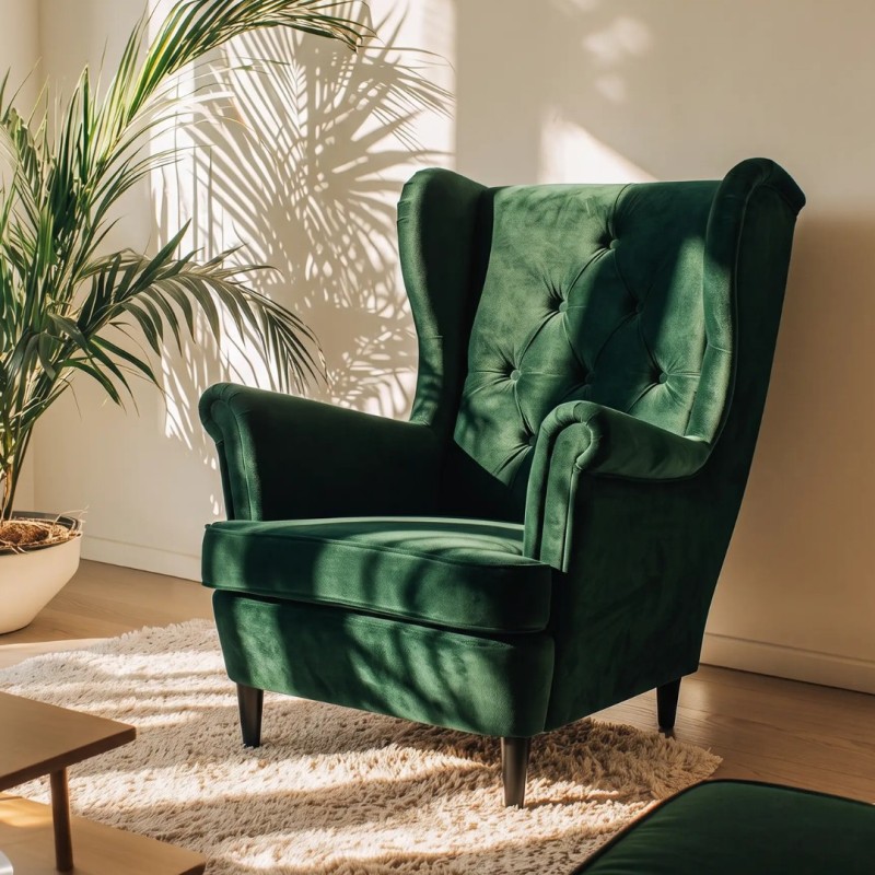 Fotel uszak w stylu glamour - Domyou