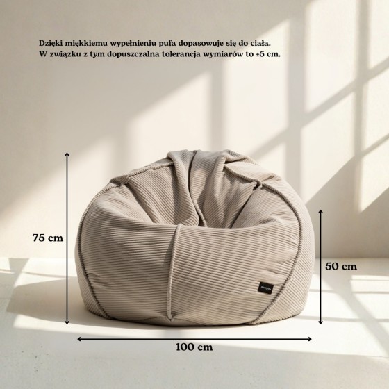 Pufa Worek Granatowa Do Ogrodu PREMIUM SACO