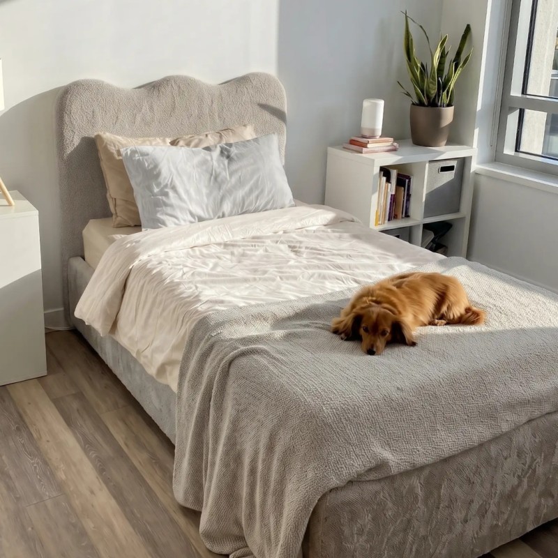 Łóżko tapicerowane z pojemnikiem na pościel MONTE 90x200 - konfigurator